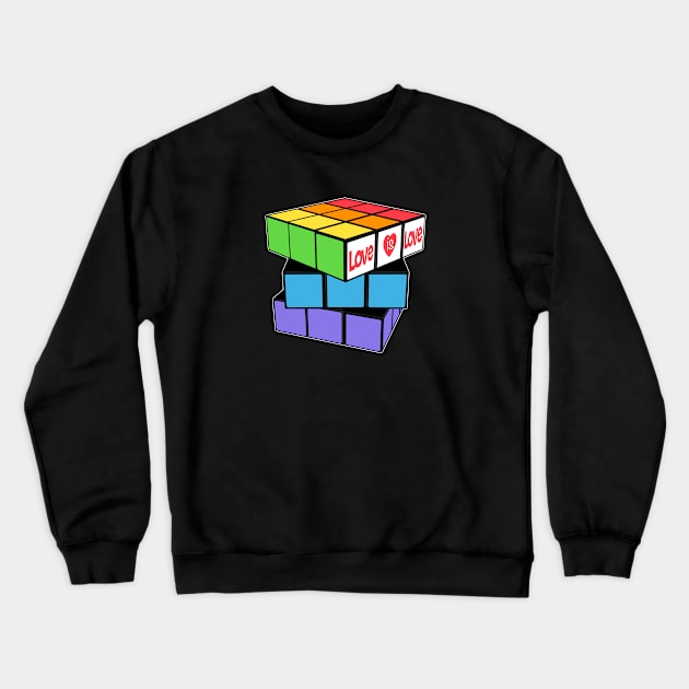 Pride Cube Crewneck Sweatshirt by Malakian Art